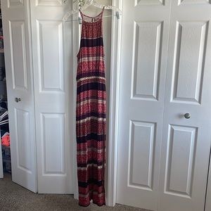 Long maxi dress with elastic waist